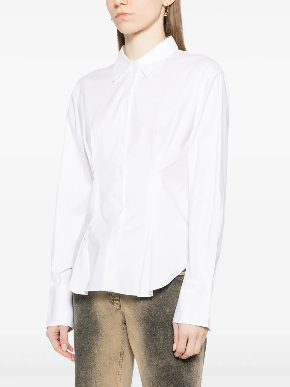 Reformation Becker Shirt In White