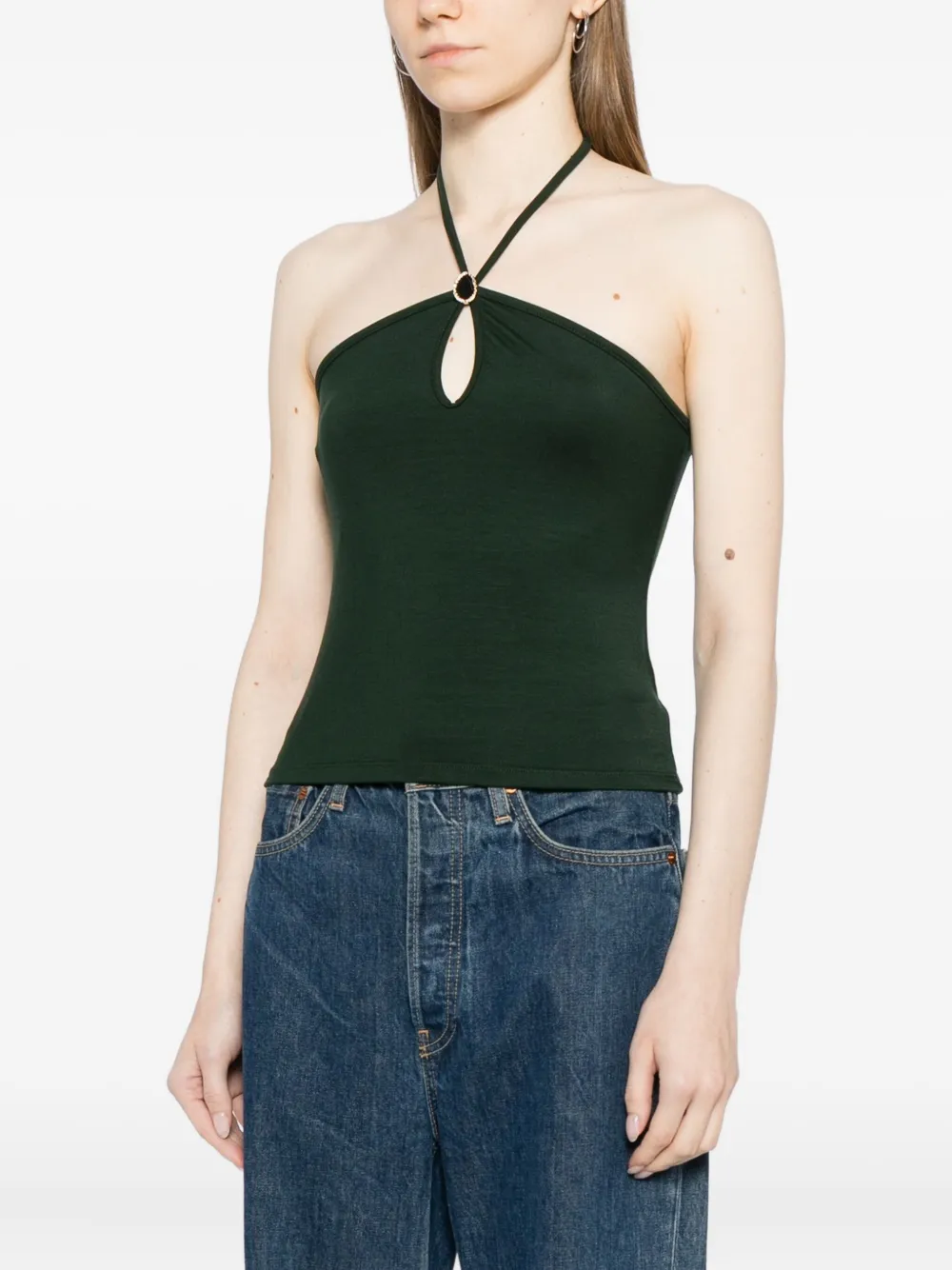 Reformation Juniper Knit Top In Green