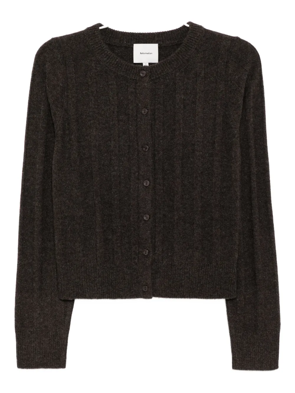 Reformation Hannah Cardigan In Brown