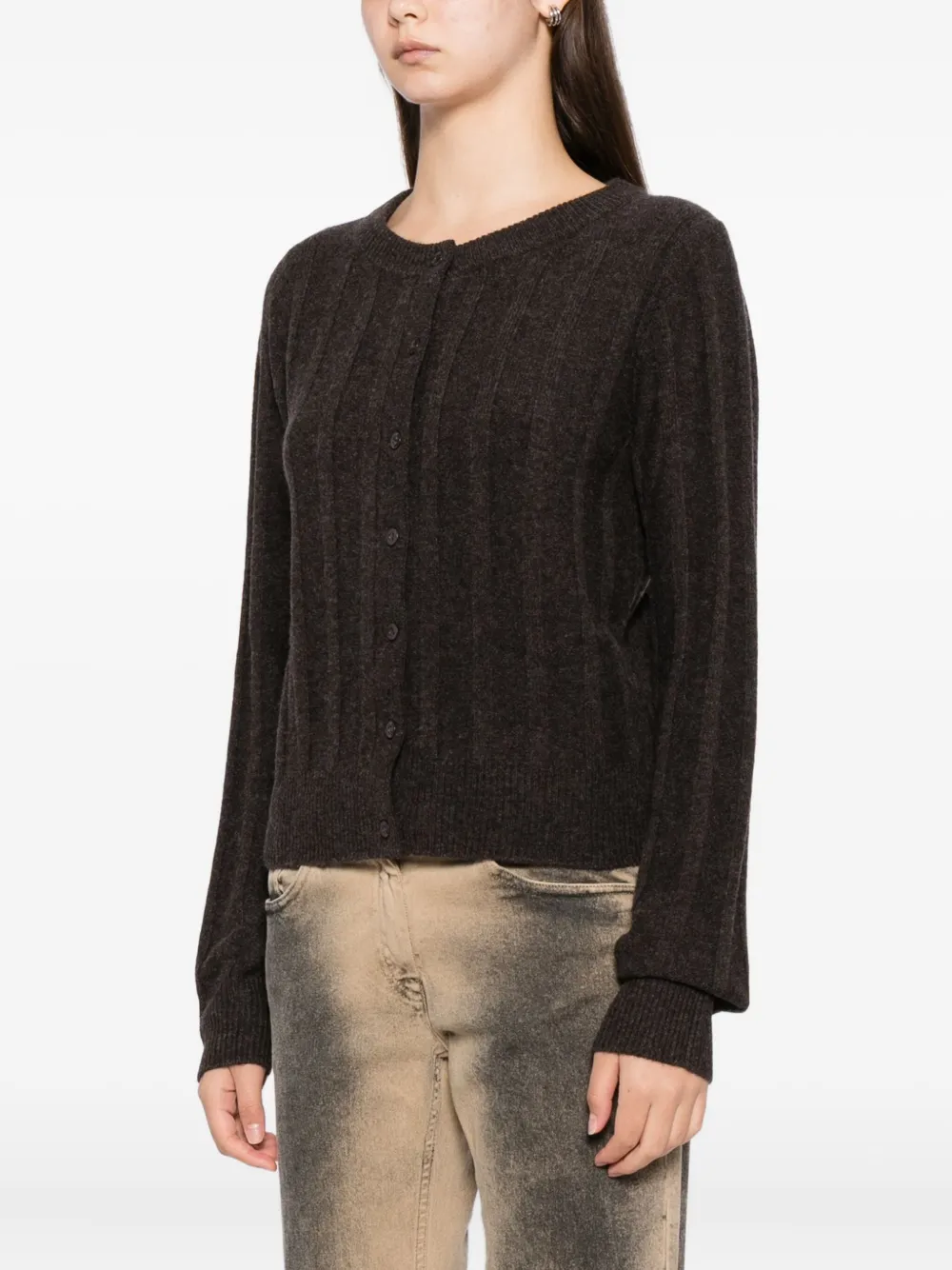 Reformation Hannah Cardigan In Brown