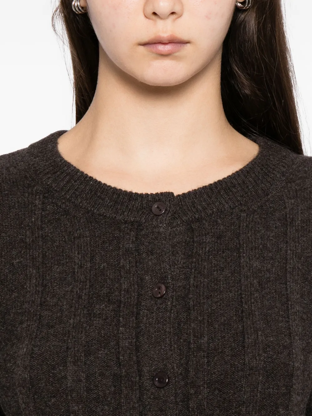 Reformation Hannah Cardigan In Brown