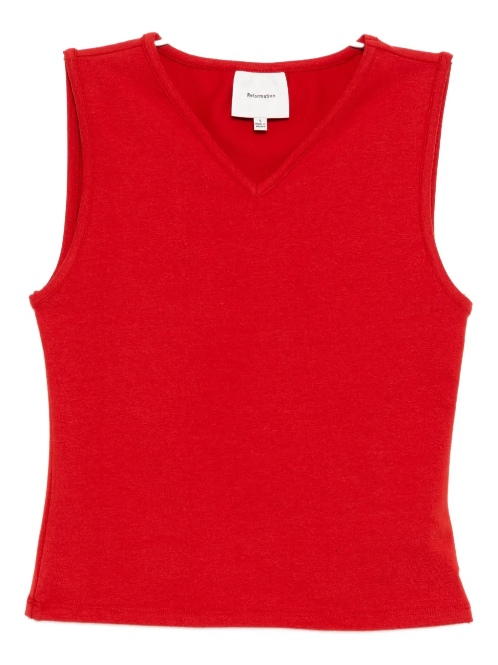 Reformation Wren Knit Top In Red