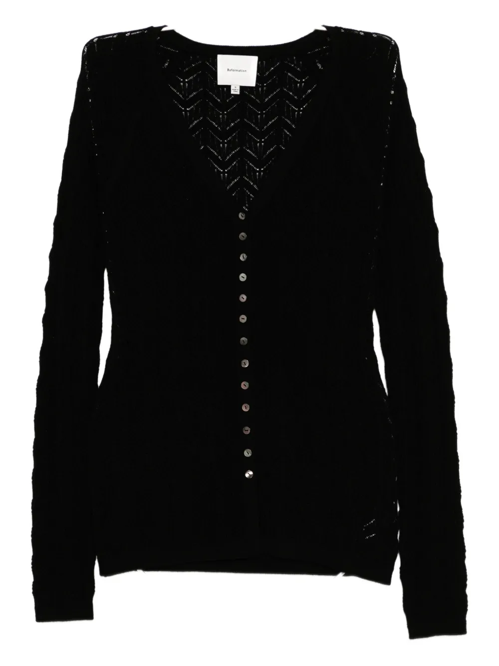 Reformation Sutton Cardigan In Black