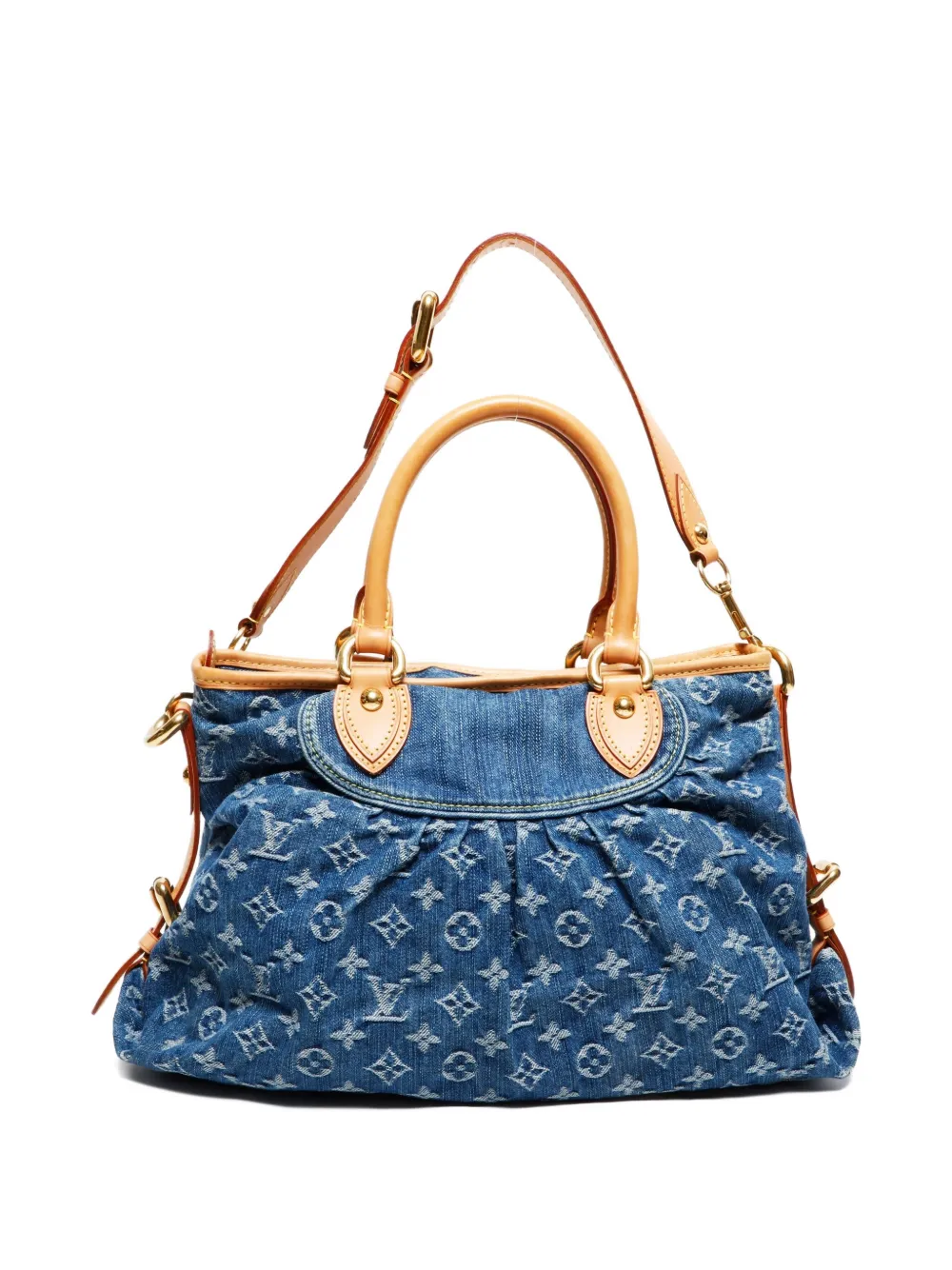 Pre-owned Louis Vuitton 2007 Neo Cabby Mm Handbag In Blue