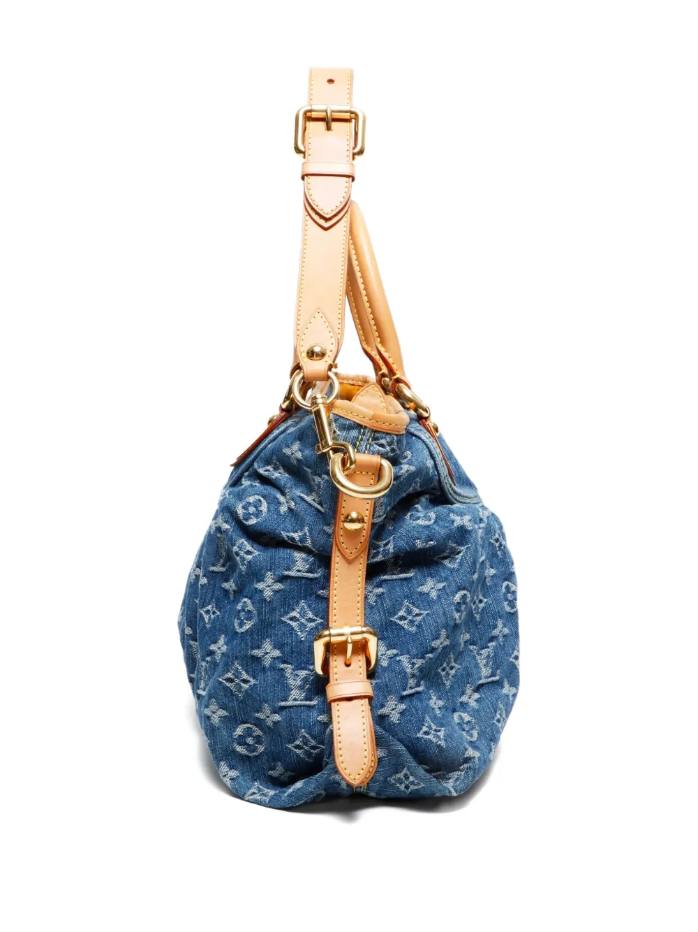 Pre-owned Louis Vuitton 2007 Neo Cabby Mm Handbag In Blue
