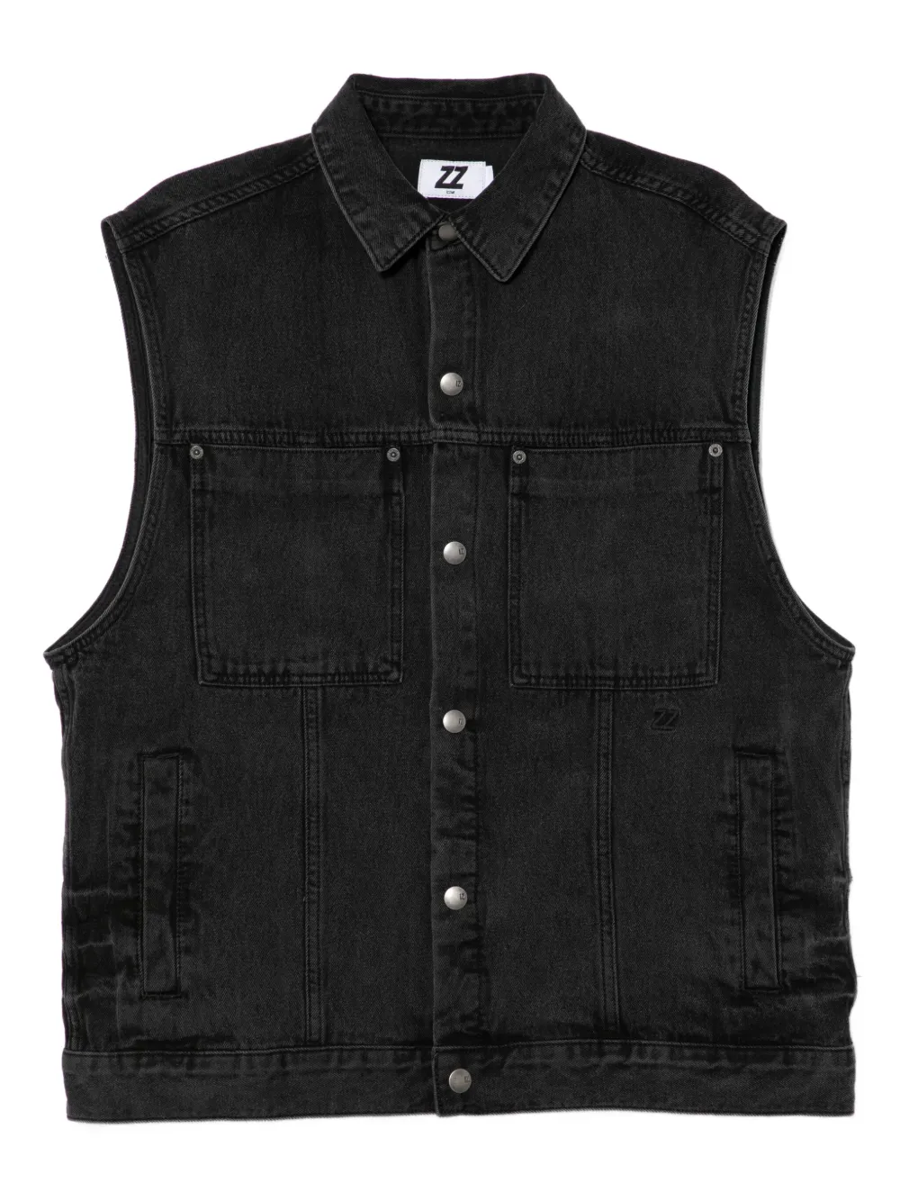 izzue logo-embroidered denim jacket | Black | Image 1