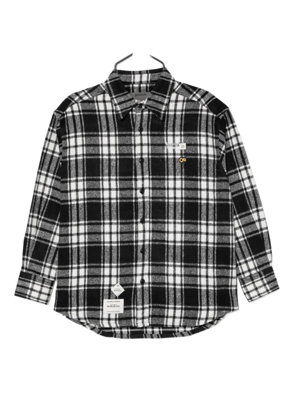 Musium Div. patchwork plaid shirt | Black | Image 1