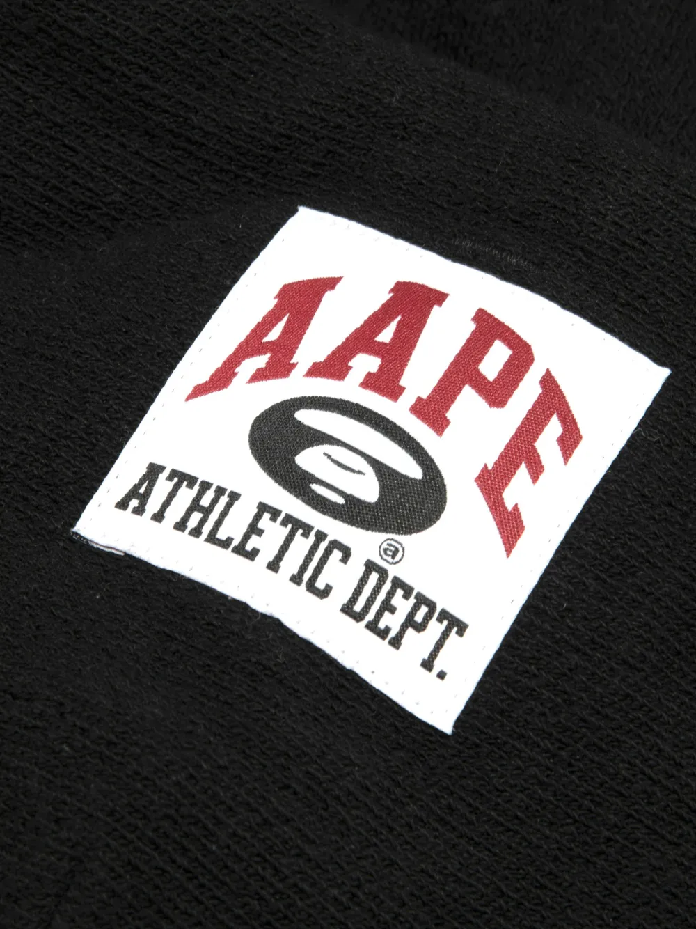 Aape By A Bathing Ape Appliqué Zip-up Hoodie In Black