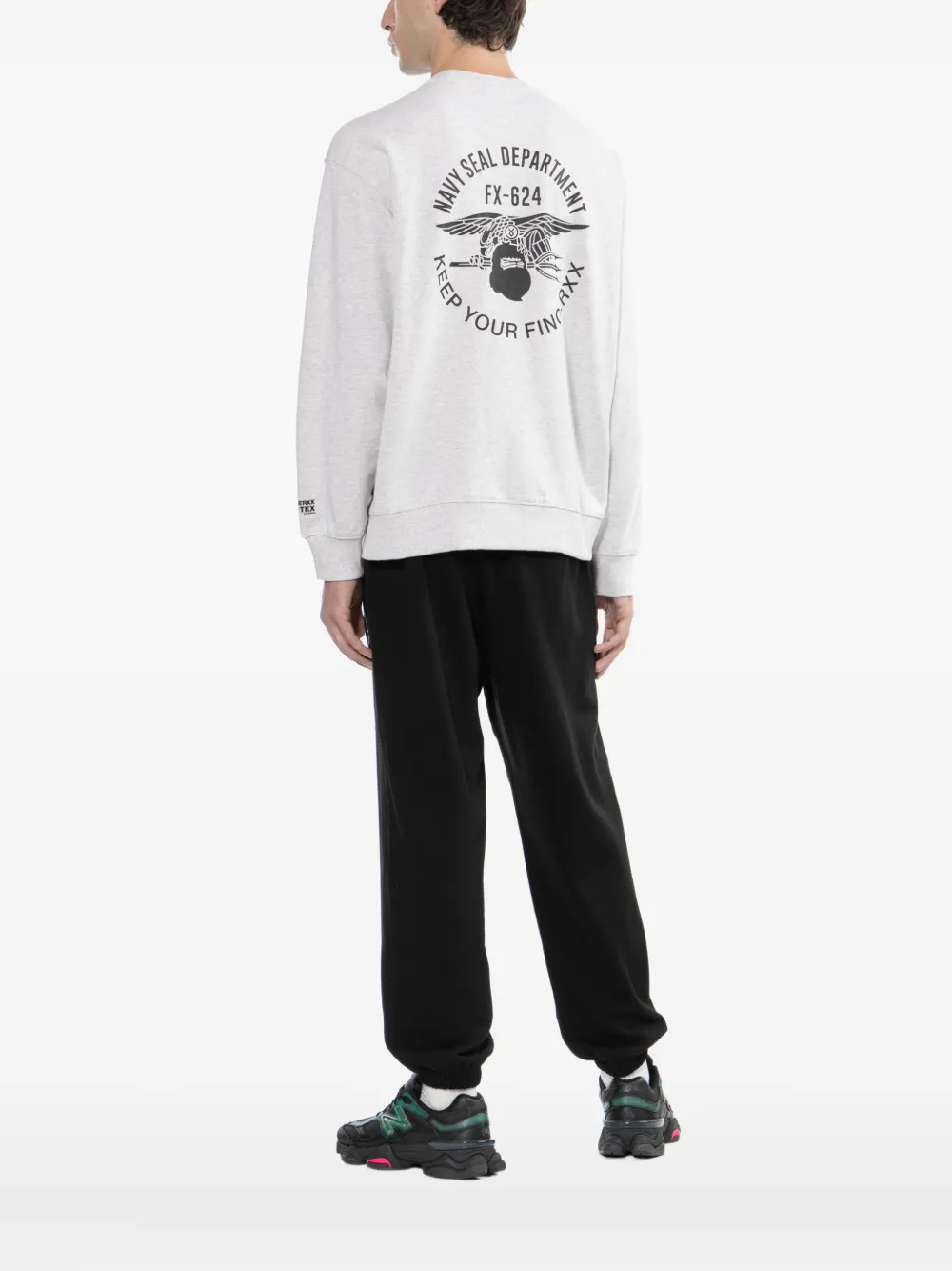 Fingercroxx Navy Seal Sweatshirt In White