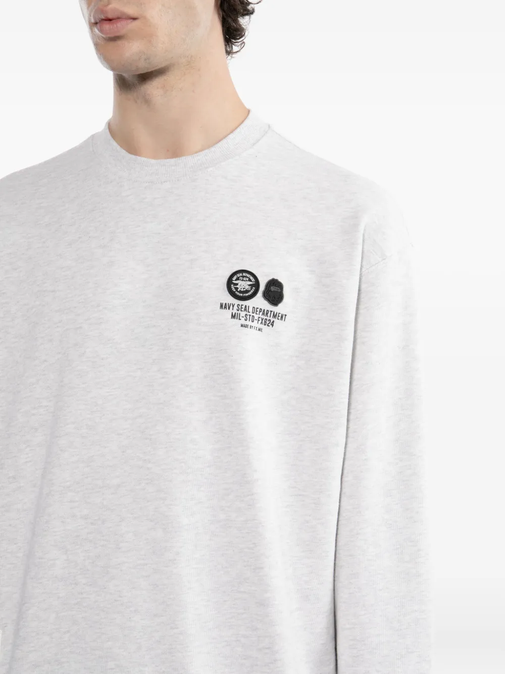 Fingercroxx Navy Seal Sweatshirt In White