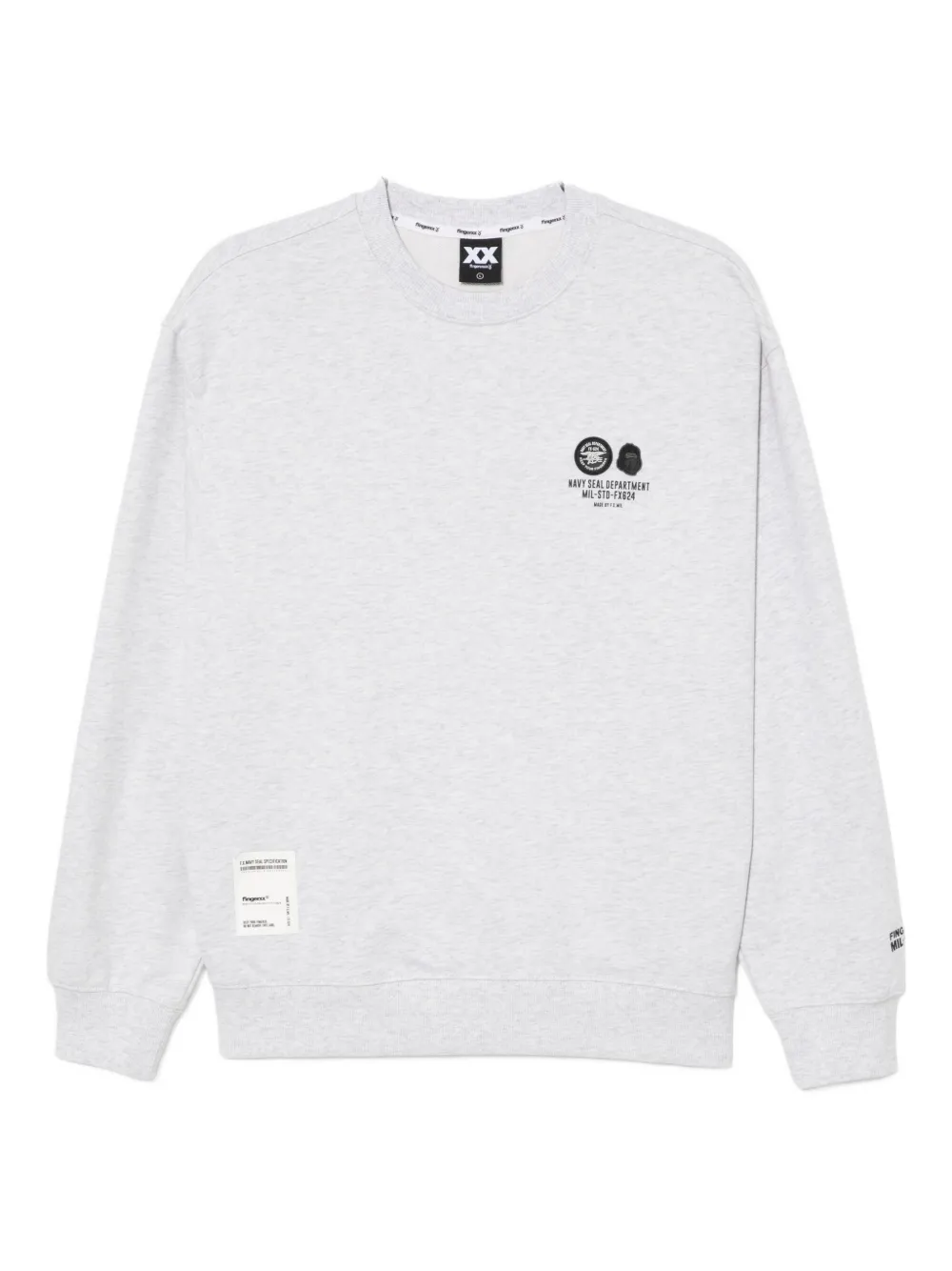 Fingercroxx Navy Seal Sweatshirt In White