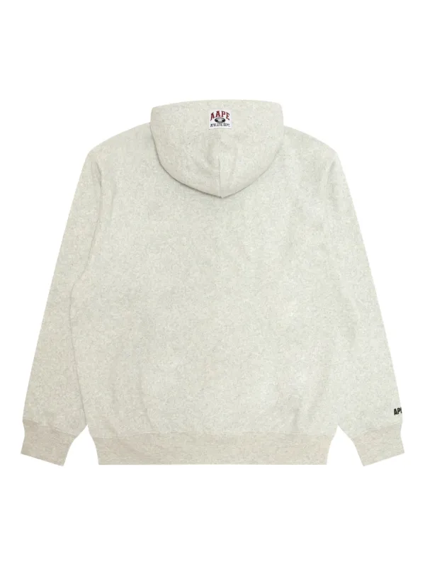 AAPE BY *A BATHING APE® patch-appliqué zip-up Hoodie | Grey | FARFETCH