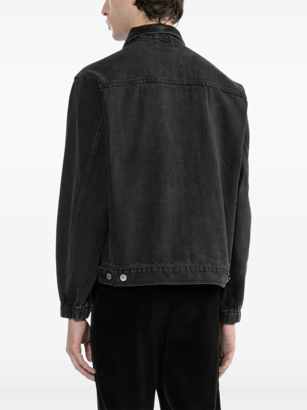 CHOCOOLATE Denim jack met logo Zwart