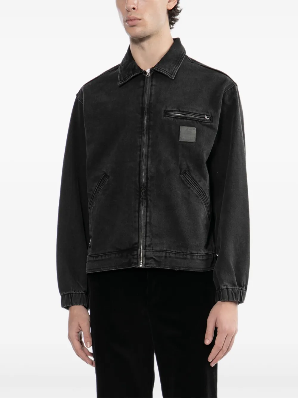 CHOCOOLATE Denim jack met logo Zwart