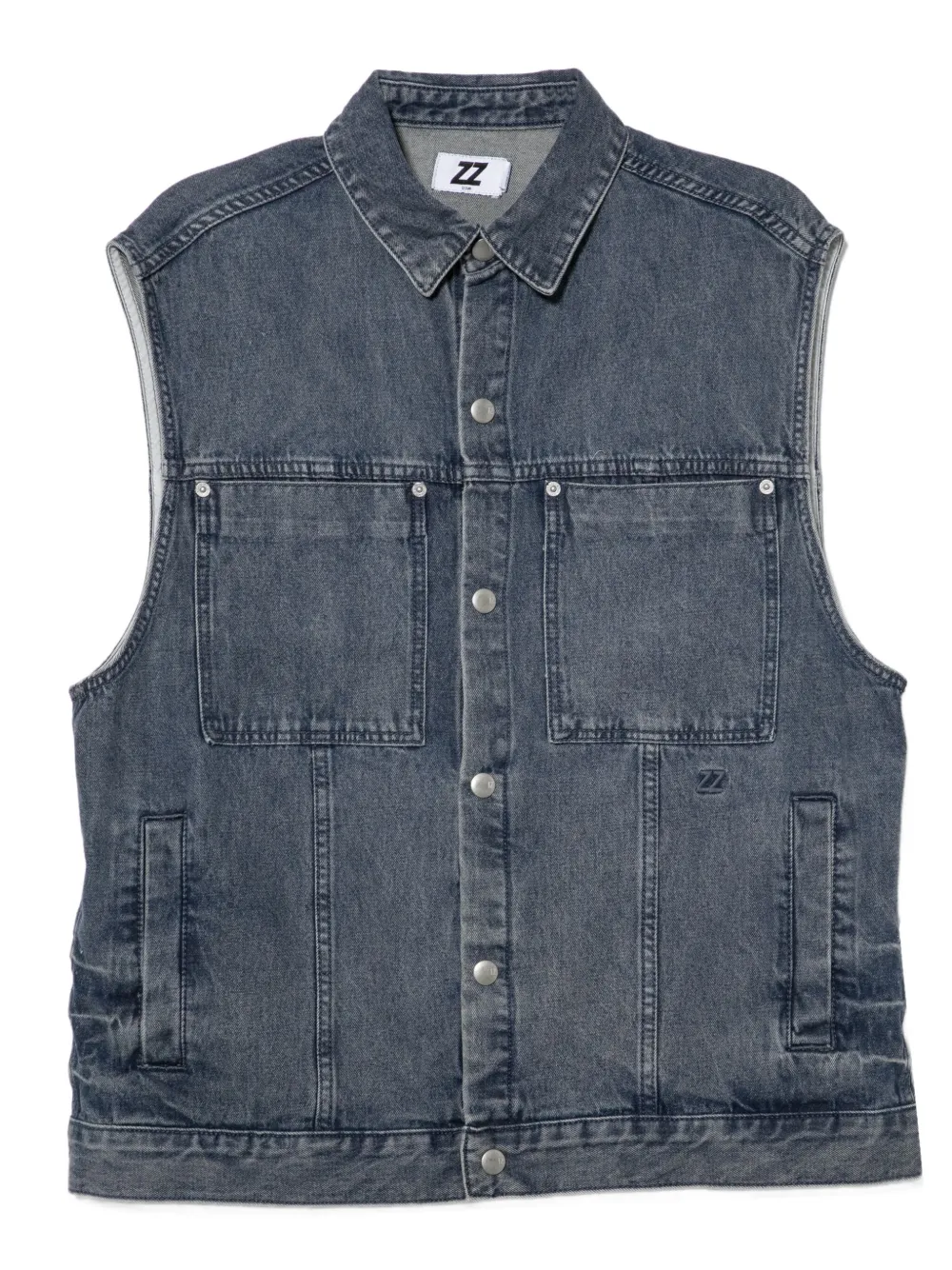 izzue logo-embroidered denim jacket | Blue | Image 1