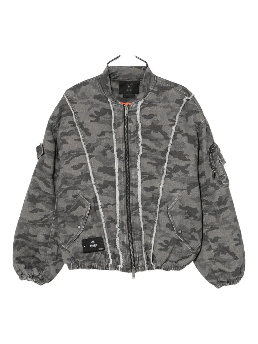 FIVE CM camouflage-print bomber jacket | Black | Image 1