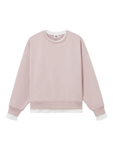 b+ab double-layered crew-neck sweatshirt