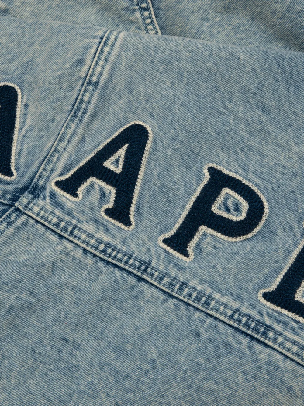 AAPE BY *A BATHING APE Denim jack met capuchon Blauw