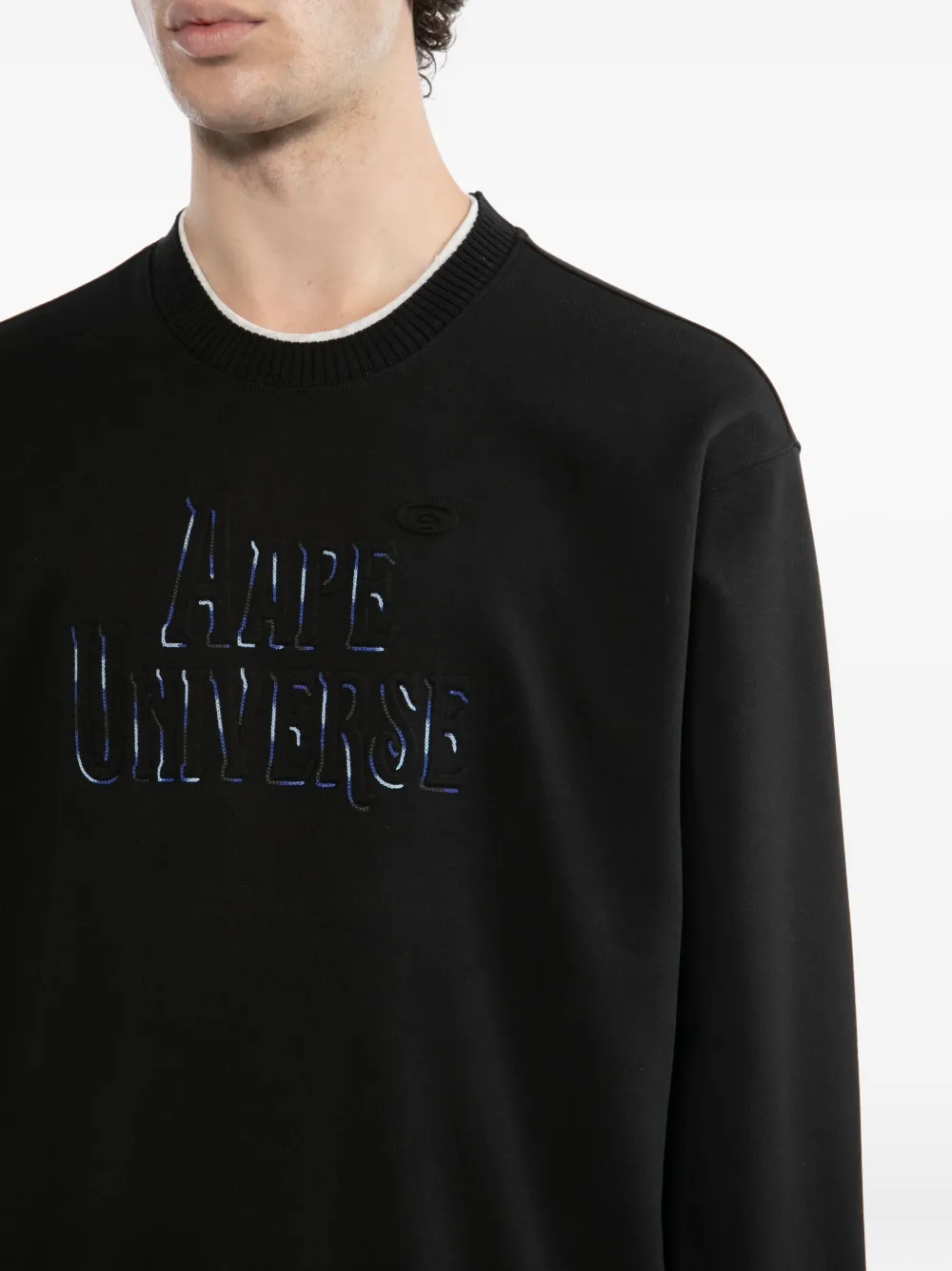 Aape By A Bathing Ape Logo-embossed Sweatshirt In Black