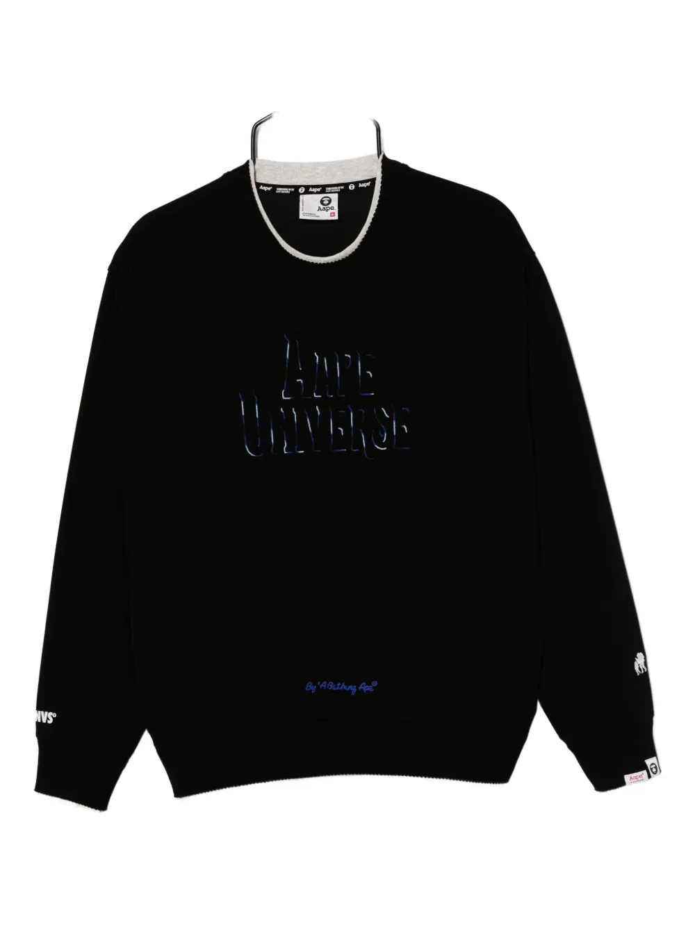 Aape By A Bathing Ape Logo-embossed Sweatshirt In Black