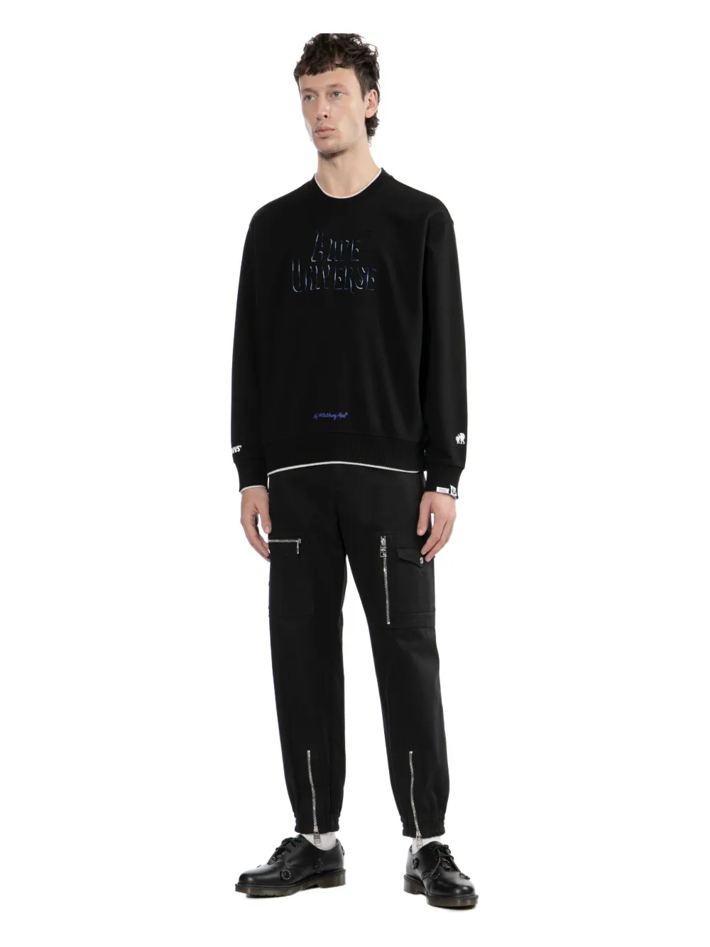 Aape By A Bathing Ape Logo-embossed Sweatshirt In Black