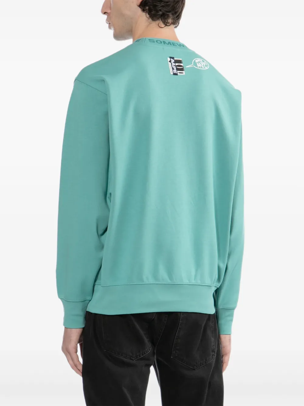 Aape By A Bathing Ape Moonface Sweatshirt In Blue
