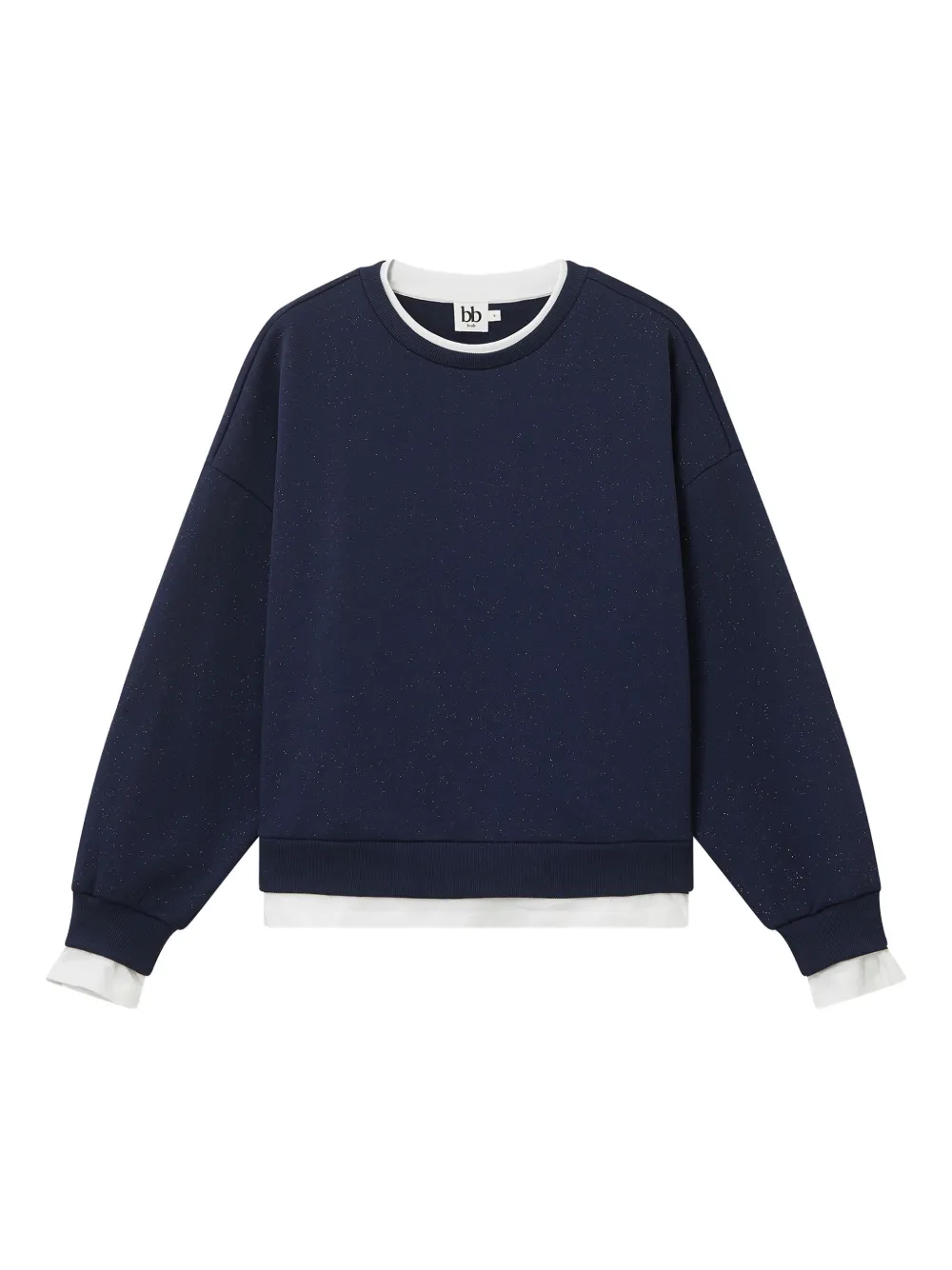 b+ab glitter-detail layered sweatshirt | Blue | Image 1