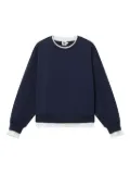 b+ab glitter-detail layered sweatshirt - Blue
