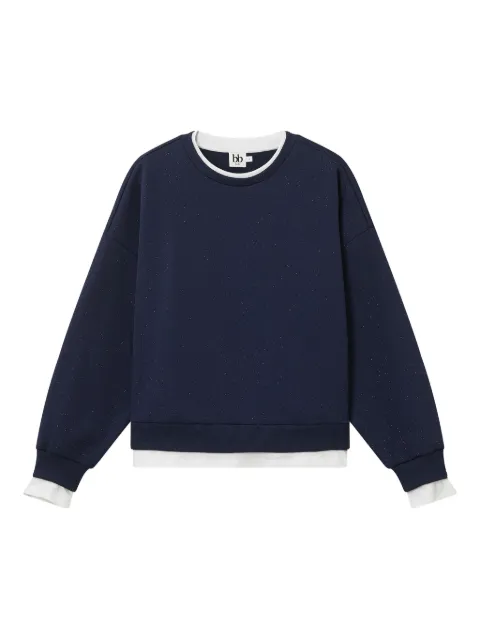 b+ab glitter-detail layered sweatshirt
