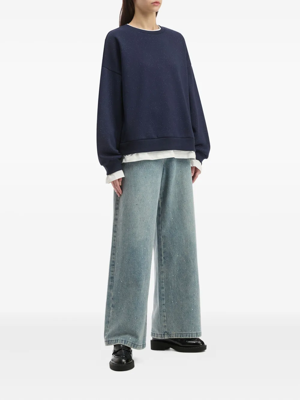 b+ab glitter-detail layered sweatshirt | Sweaters | Image 2