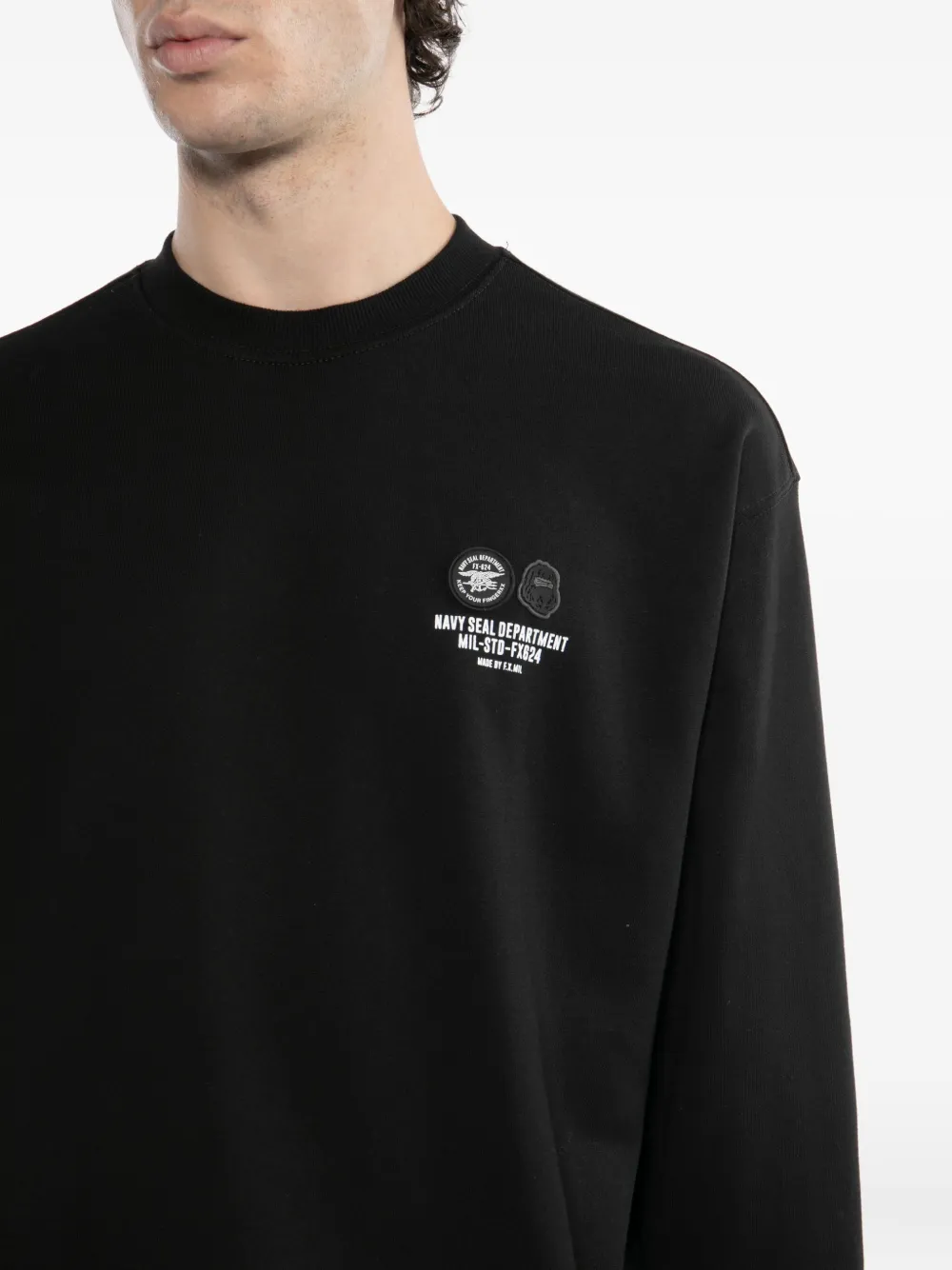 Fingercroxx Navy Seal Sweatshirt In Black