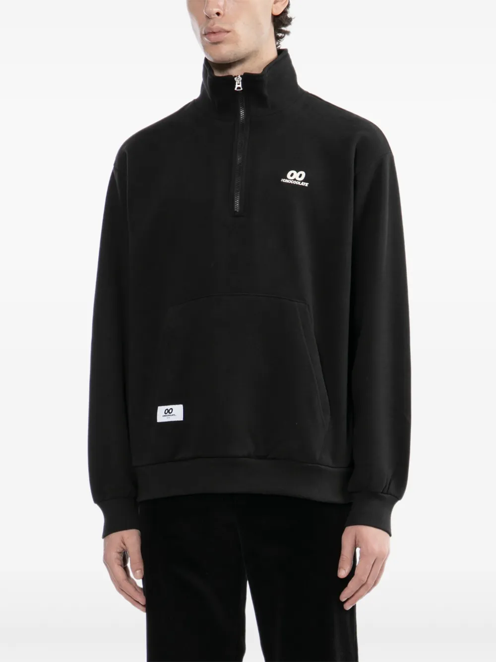 CHOCOOLATE Sweater met rits Zwart