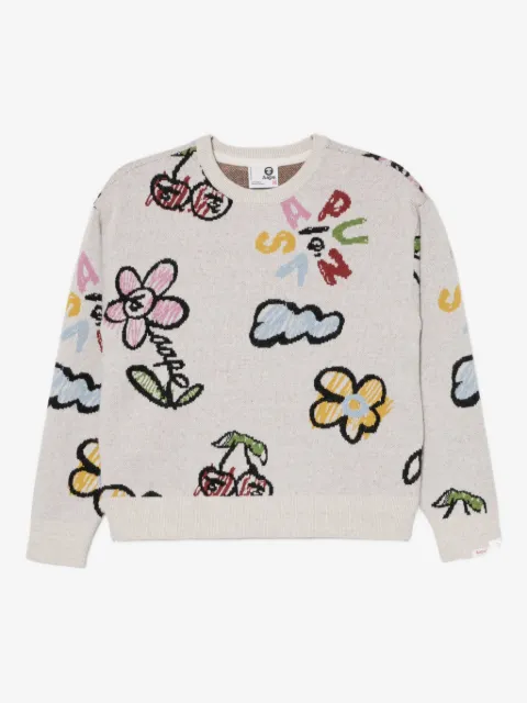 A BATHING APE® suéter con estampado gráfico