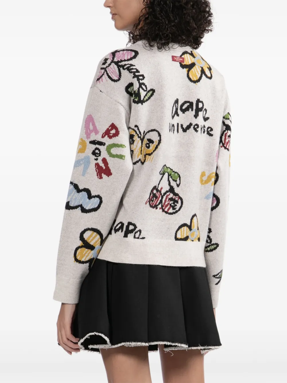 Aape By A Bathing Ape Graphic-print Jumper In Neutral