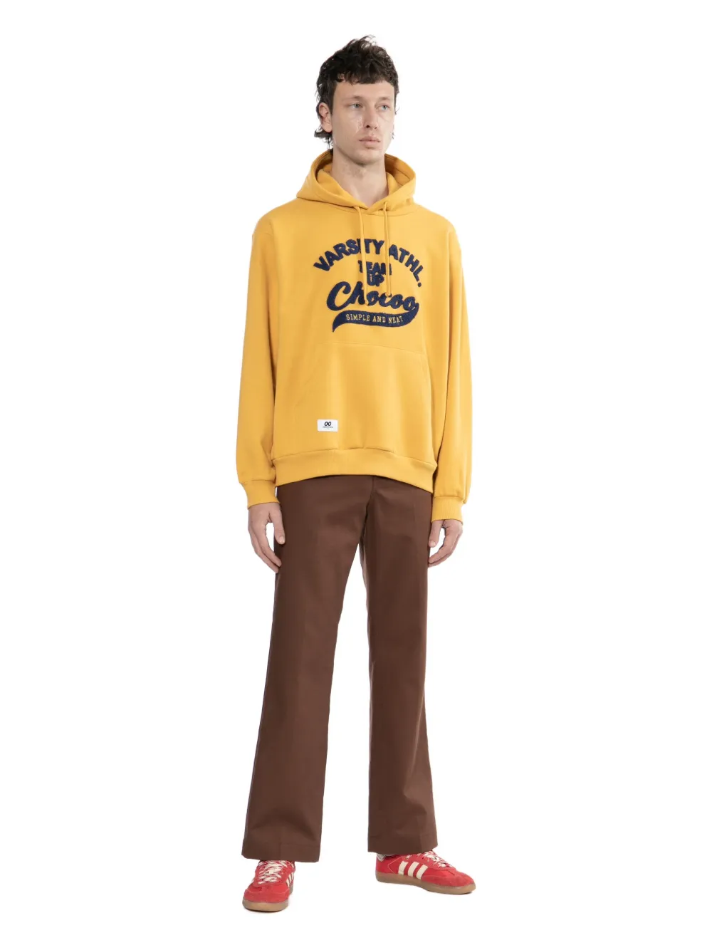 Chocoolate Logo-appliqué Hoodie In Yellow