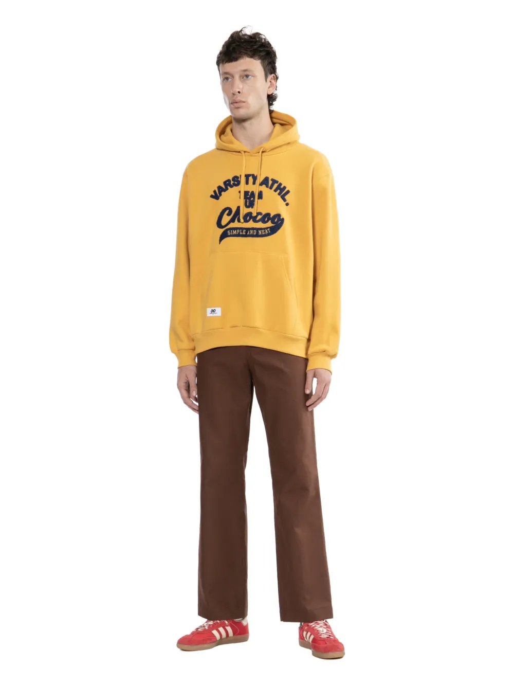 Chocoolate Logo-appliqué Hoodie In Yellow