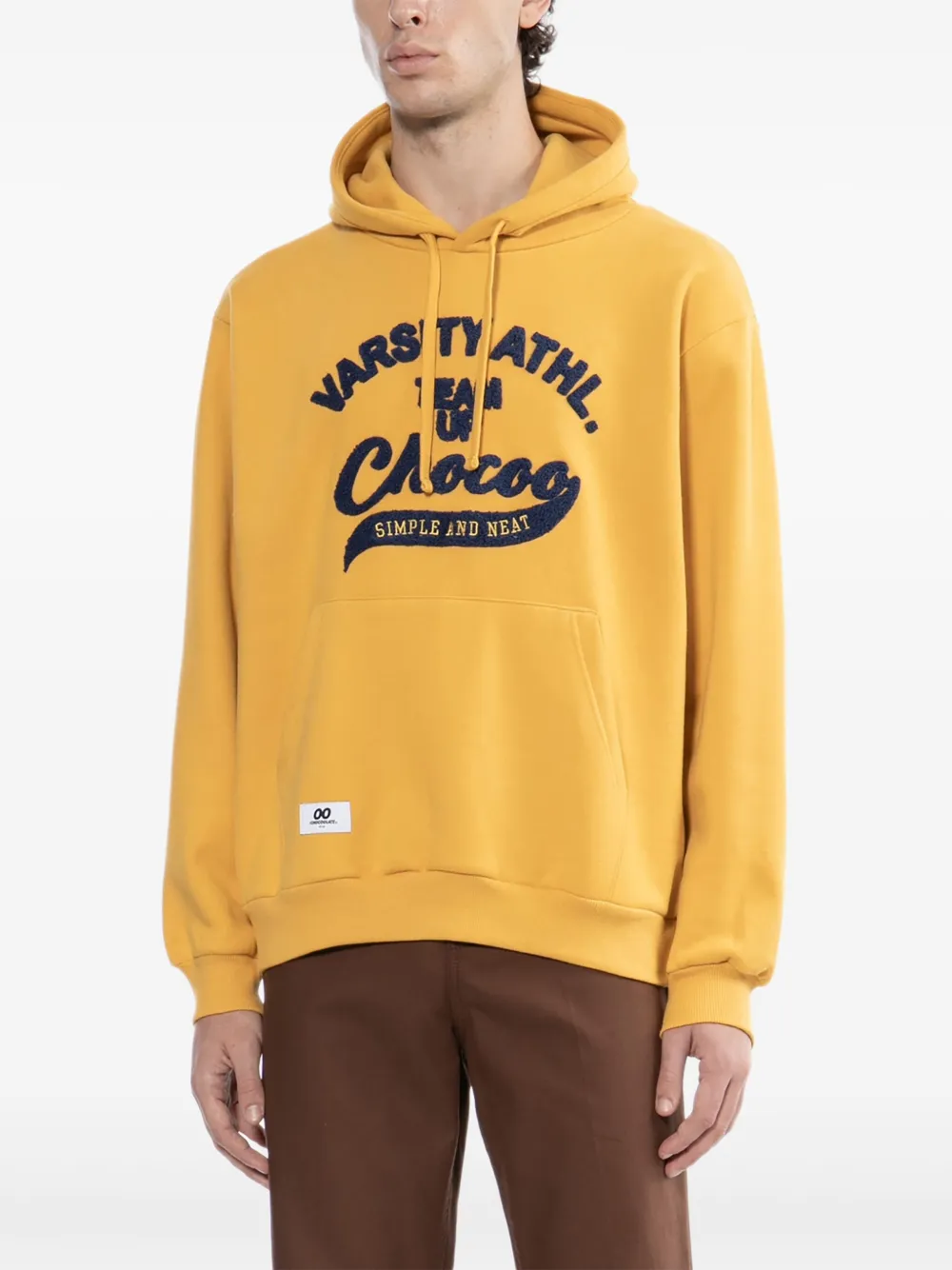 CHOCOOLATE Hoodie met logo-applicatie Geel