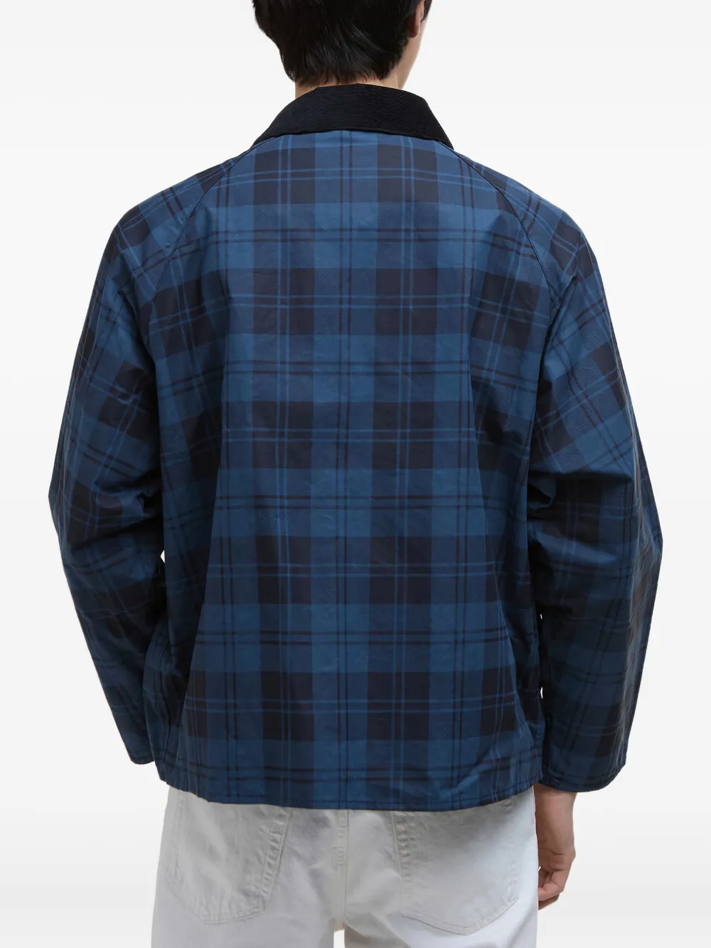 Barbour Geruit windjack Blauw