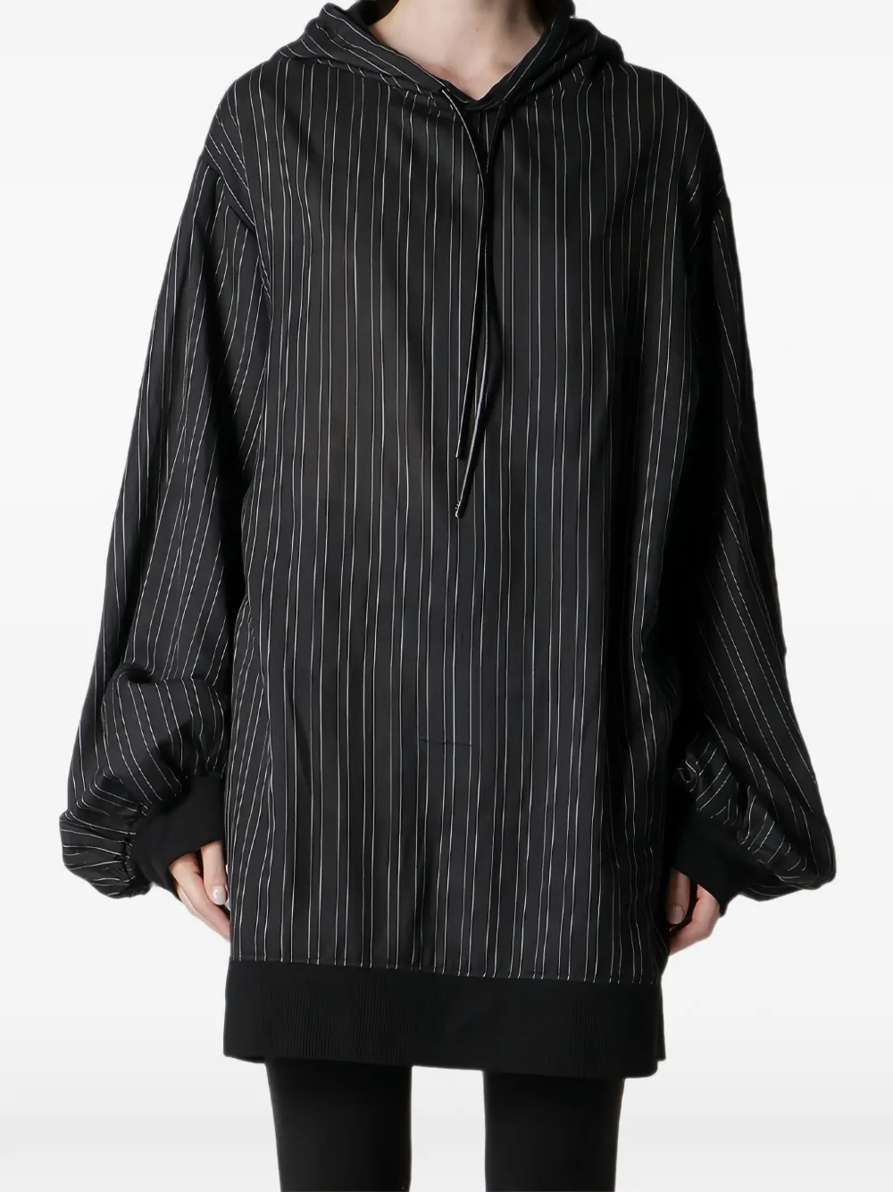 Yohji Yamamoto Stripe 23B hoodie - Black