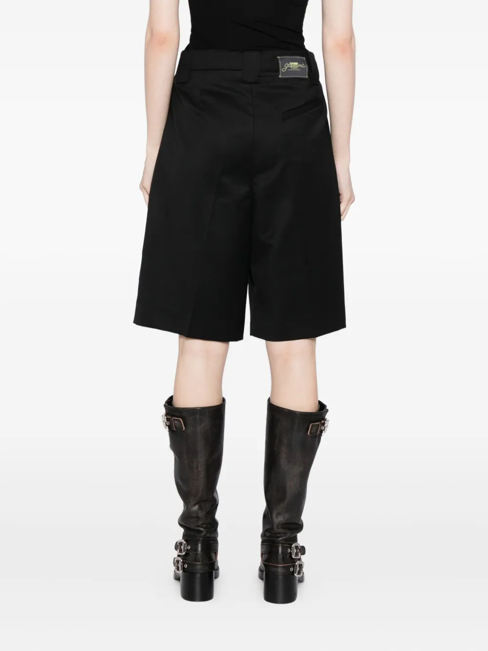 Ganni Tailored Shorts In Black