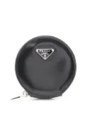 Prada Pre-Owned 2013-2025 Spazzolato Round Bag Charm coin pouch - Black