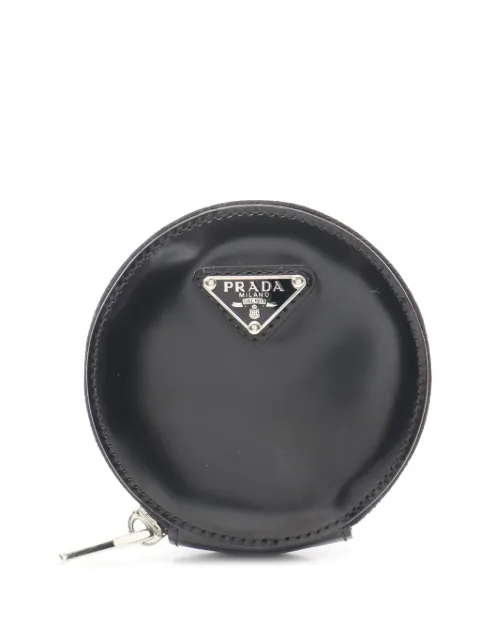 Prada Pre-Owned 2013-2025 Spazzolato Round Bag Charm coin pouch