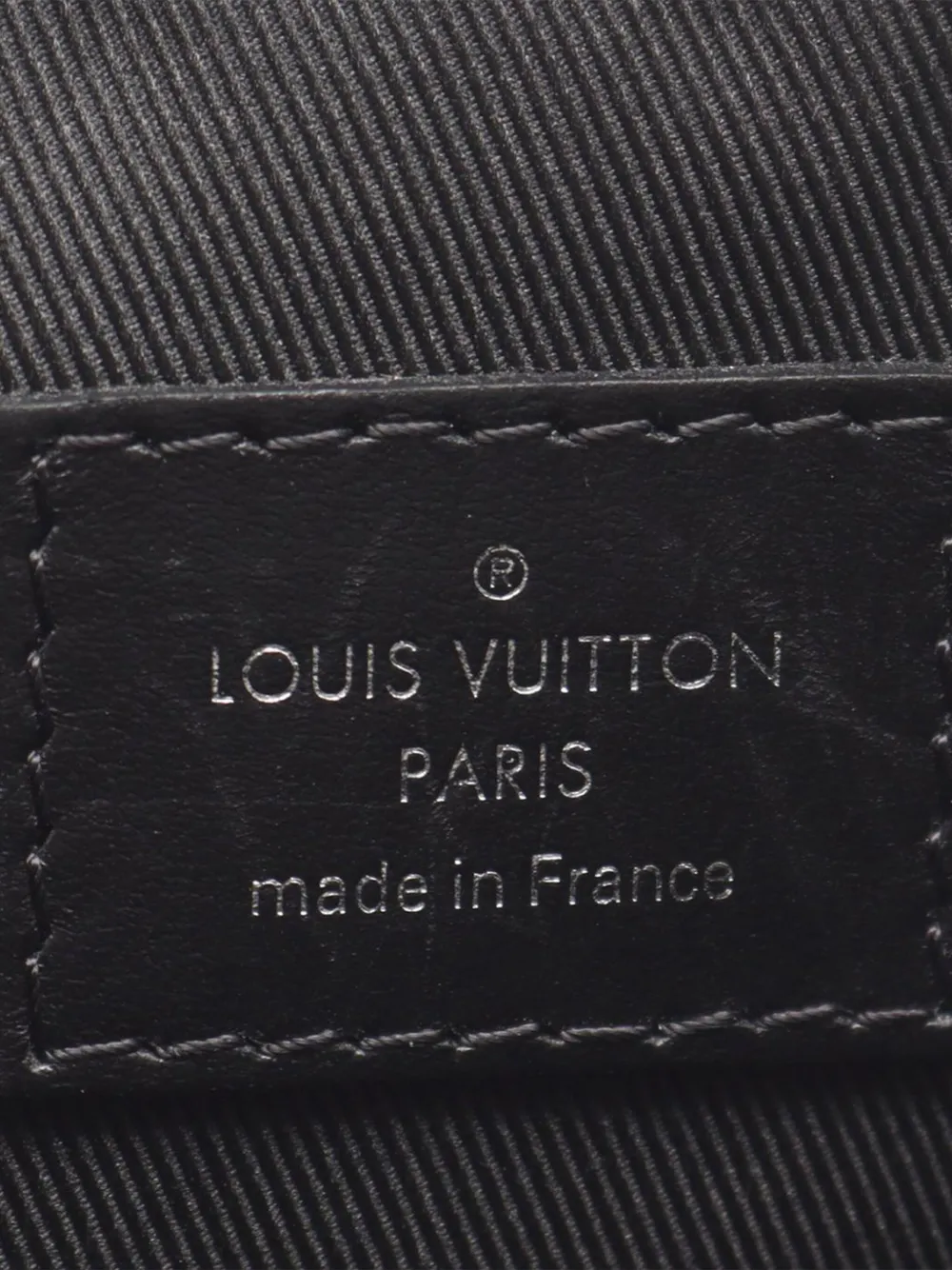 Pre-owned Louis Vuitton 2021-2025 Nano Monogram Eclipse Porte Documents Voyage Satchel In Black