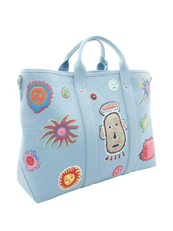 Louis Vuitton Pre-Owned 2021-2025 Yayoi Kusama Monogram Taurillon Weekend  Tote Satchel Blue FARFETCH IN