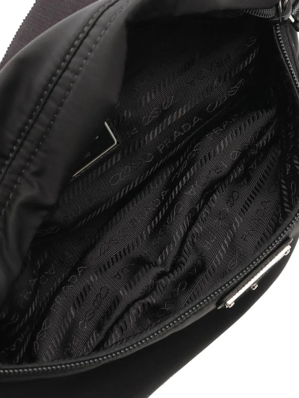 Pre-owned Prada 2013-2025 Re Nylon Belt Bag In Black