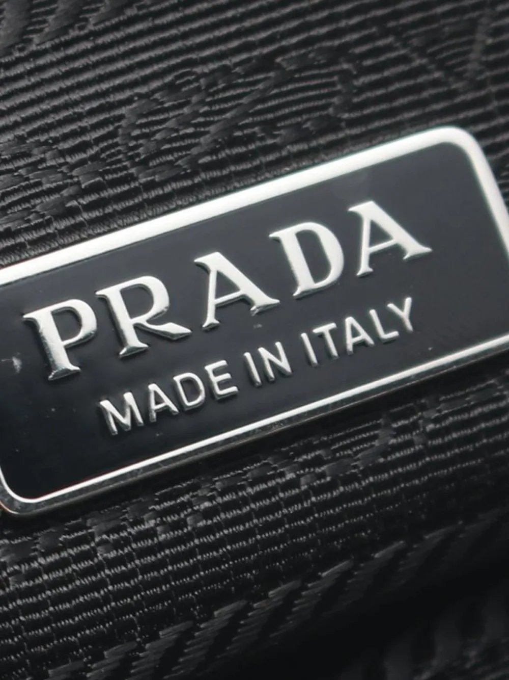 Pre-owned Prada 2013-2025 Spugna Terry Cloth Triangle Logo Handbag In Black