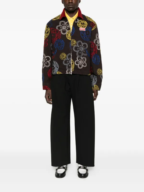 Kenzo x Futura 2000 Floral Zip Jacket | Brown | FARFETCH
