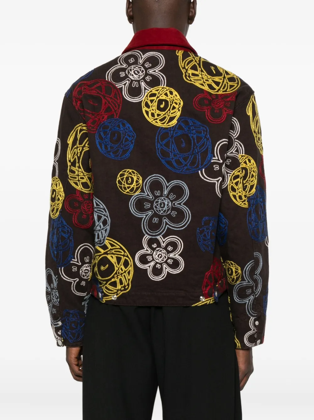 Kenzo x Futura 2000 jack met bloemenprint en rits Bruin
