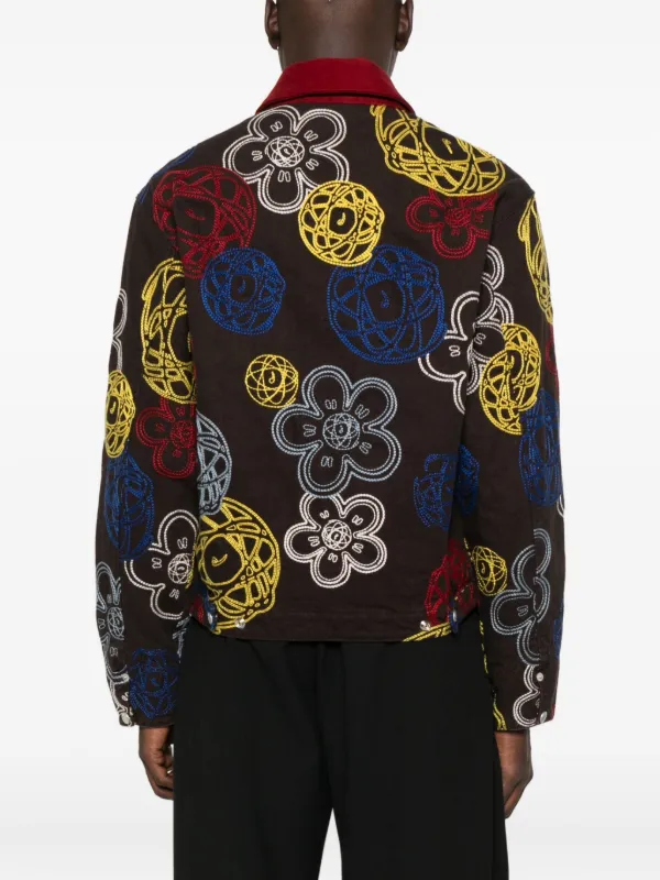 Kenzo x Futura 2000 Floral Zip Jacket | Brown | FARFETCH JO