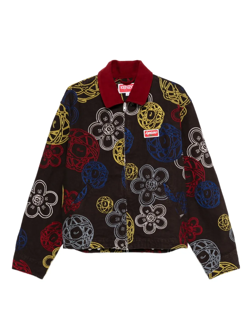 Kenzo x Futura 2000 floral zip jacket | Brown | Image 1